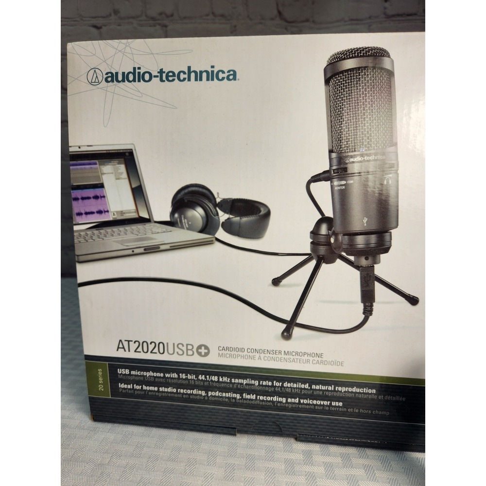 NEW! Original Audio Technica At2020USB-X USB Microphone w/Bag, + Shock Pop Filte - Picture 2 of 13
